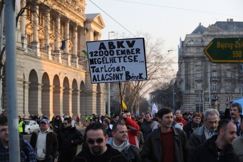 bkv_tüntetés (bkv, szakszervezetek, tüntetés, )