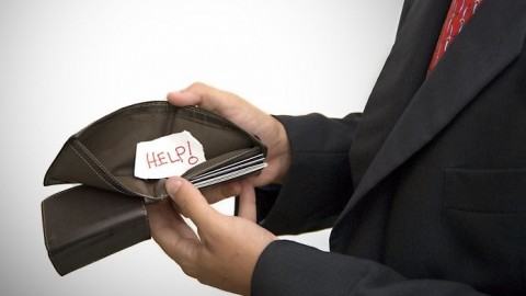 üres pénztárca (pénztárca, államadósság, )