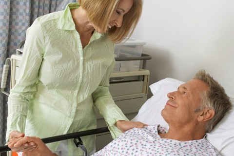 beteg (beteg, férfi, kórház, )