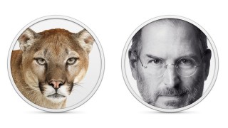 Steve Jobs és a Mountain Lion (steve jobs, apple, mountain lion, os x, logó, )