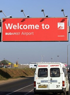 Budapest repülőtér (budapest, repülőtér, tábla, )