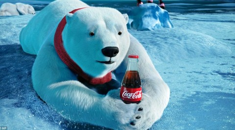 Jegesmedve kólával (kóla, jegesmedve, )