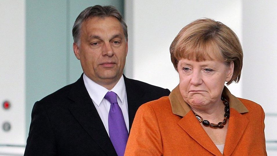 Orbán és Merkel (orbán, merkel)