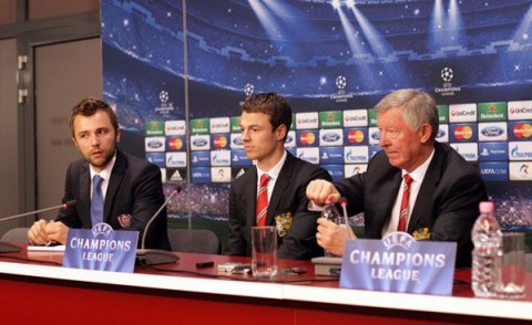 cfr sajtótájékoztató (cfr cluj, manchester united, sir alex ferguson, )