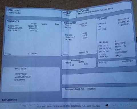 Carlos Tevez (carlos tevez, fizetésszámla)