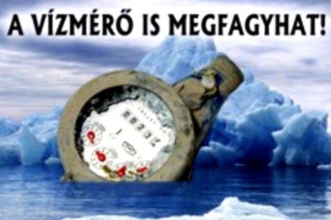 vízmérő (vízóra befagyva)