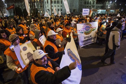 Húsipari tüntetés (tüntetés, húsipar, )