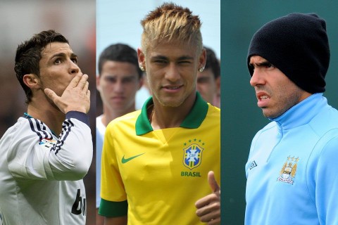 Neymar, tévez és ronaldó (neymar, tévez, ronaldo, )