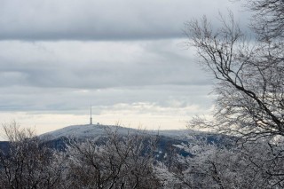 tél a mátrában (felhős, havas, tél, mátra, )