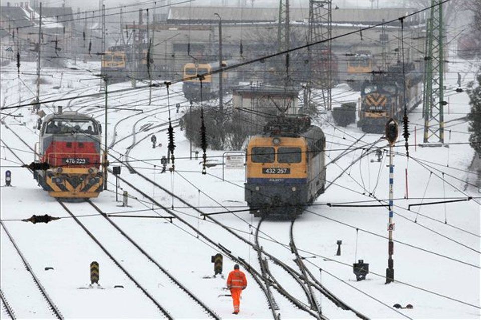 havazás, vasút, vonat, máv (havazás, vonat, )