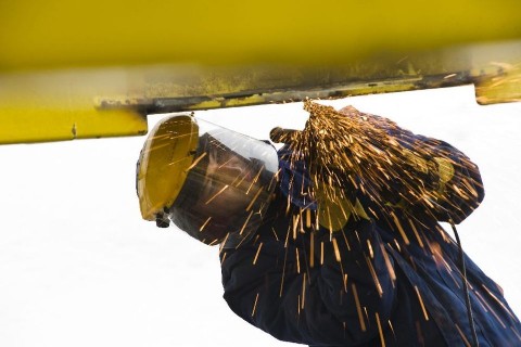 Új Tisza-híd  (csiszolás, flex, sarokcsiszoló, építőipar, híd, munkás, )