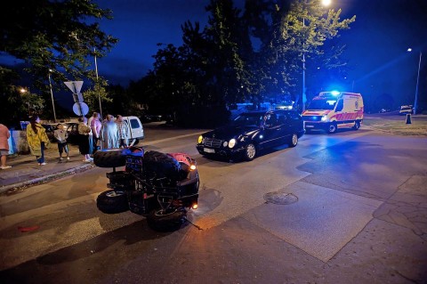 baleset a fővárosban (quad, baleset)