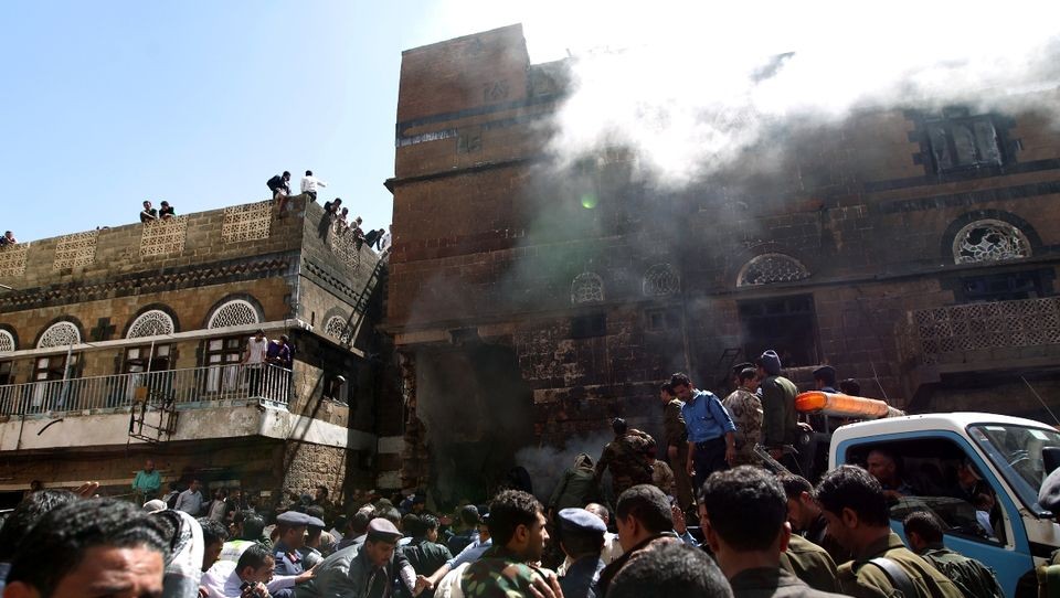 lezuhant bombázó Jemenben (lezuhant, repülő, jemen)