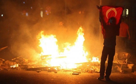 Török tüntetés (törökország, tüntető, )