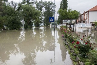 árvíz Esztergomban (árvíz, duna, esztergom, )