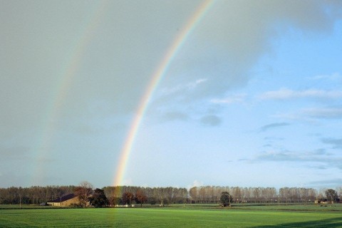 szivárvány (szivárvány, felhők, )
