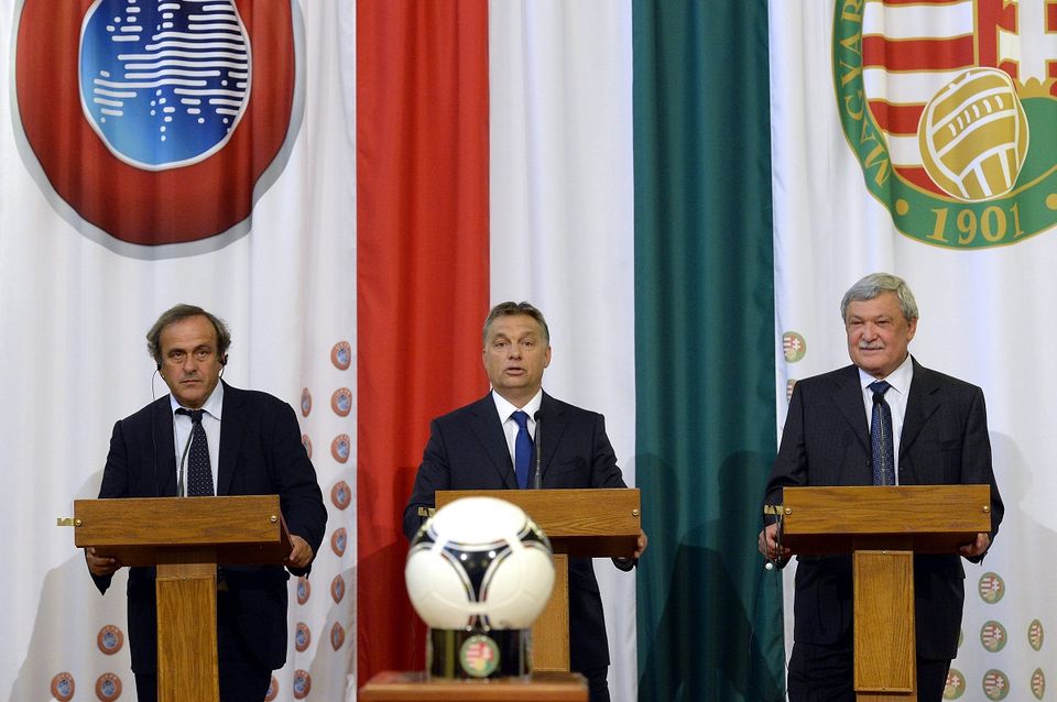 Michel Platini, Orbán Viktor, Csányi Sándor (michel platini, orbán viktor, csányi sándor, )