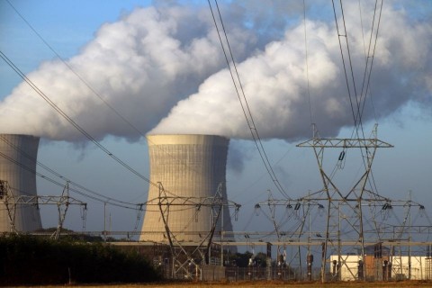 erőmű-kémény (erőmű, kémény, füst, )