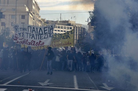 Tüntetés Athénban (tüntetés, athén, )