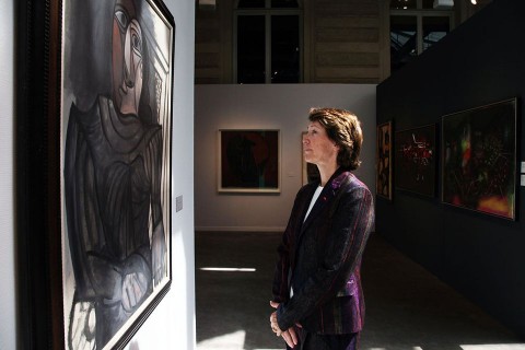 picasso ülő nő szürke ruhában (picasso, ülő nő szürke ruhában)