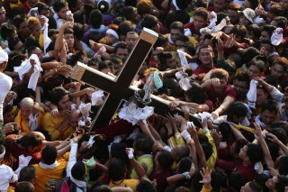 Körmenet Manilában (katolikus, körmenet, fülöp-szigetek, )