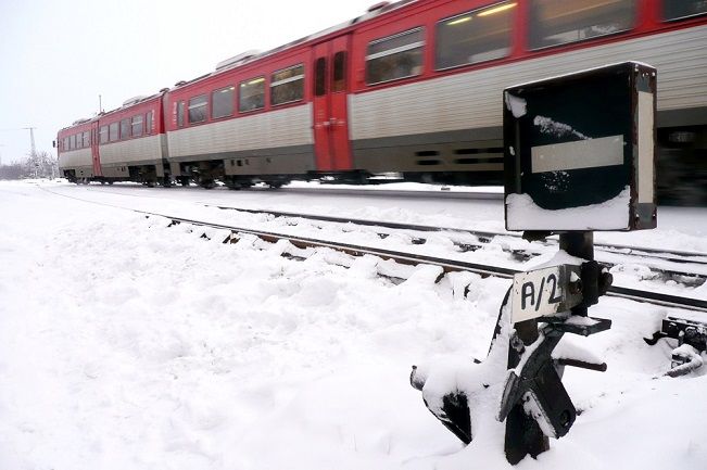 Vonat havazásban (vonat, hó, havazás, )
