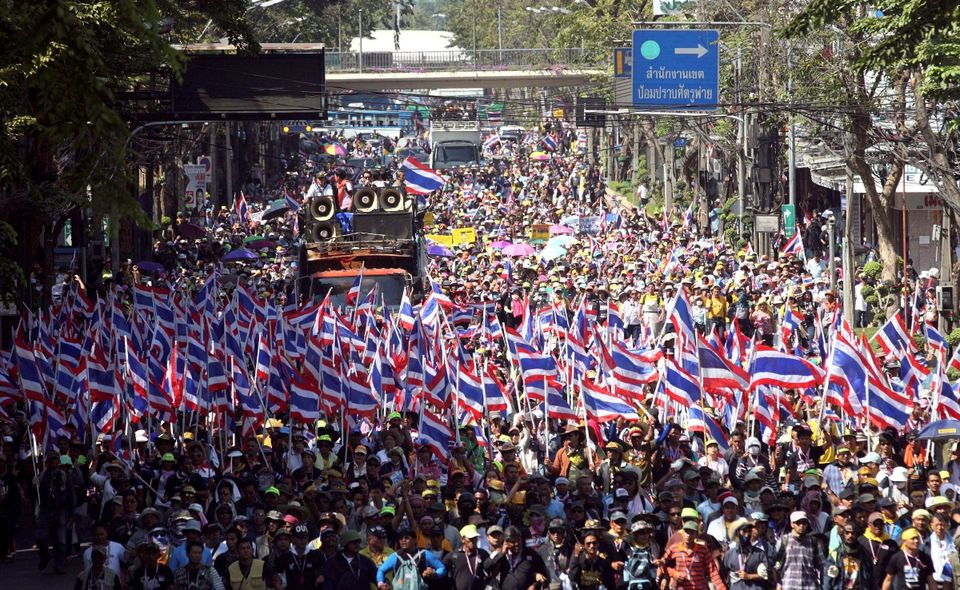 bangkoki tüntetés (bangkok, tüntetés, )