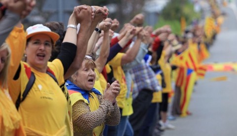 katalán élőlánc (élőlánc, katalónia)