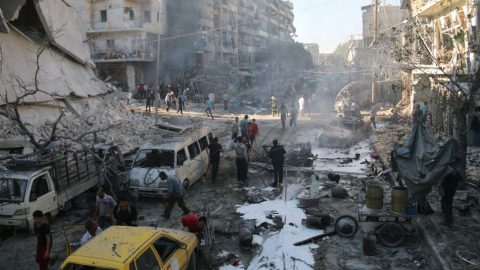 szír légicsapás (szíria, aleppo, légicsapás, )