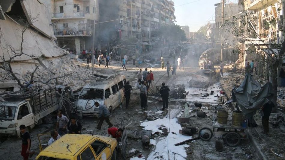szír légicsapás (szíria, aleppo, légicsapás, )