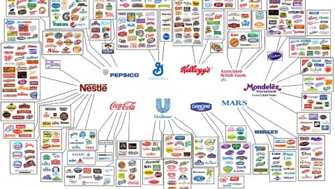 világmárkák (márka, élelmiszeripar, multinacionális cég, infógrafika,)