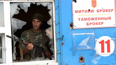 luhanszki milicista (luhanszk, ukrajna)