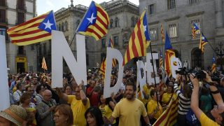 katalán függetlenségi tüntetés (demonstráció, függetlenség, barcelona, )