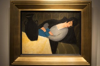 alvó nő fekete vázával (alvó nő fekete vázával, Berény Róbert)