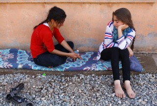 Iraki lányok (irak, iszlám állam, menekültek, )