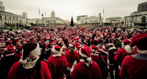 santacon sf (mikulás, fesztivál, usa, )