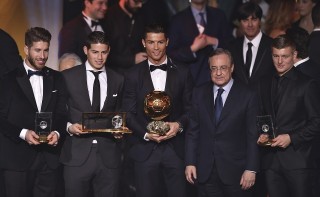 Florentino Pérez (florentino pérez, Sergio Ramos, James Rodriguez, Cristiano Ronaldo, Toni Kroos)