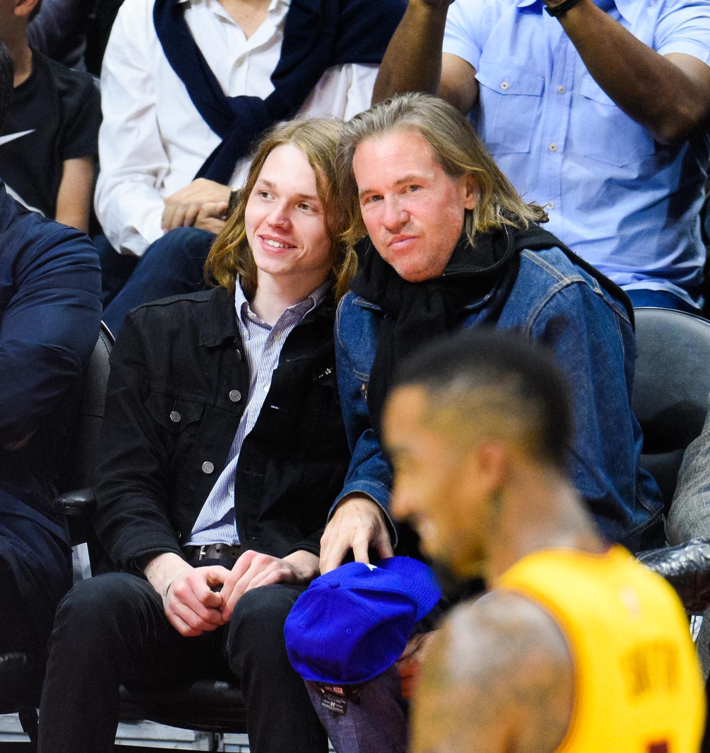 val kilmer és fia, jack (val kilmer, kosárlabda, los angeles, )