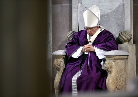 A pápa hamvazószerdán (ferenc pápa, )