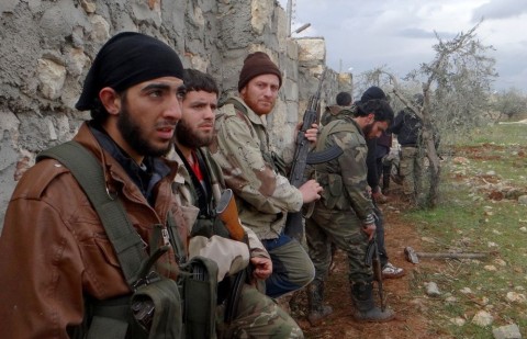 Katonák Aleppónál (szíria, )