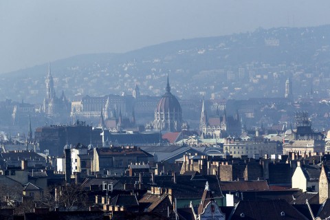Parlament (Parlament, országház, látkép a Szépművészeti múzeumból)