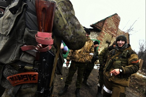 szeparatisták debalcevében (ukrajna, szeparatisták, debalceve)