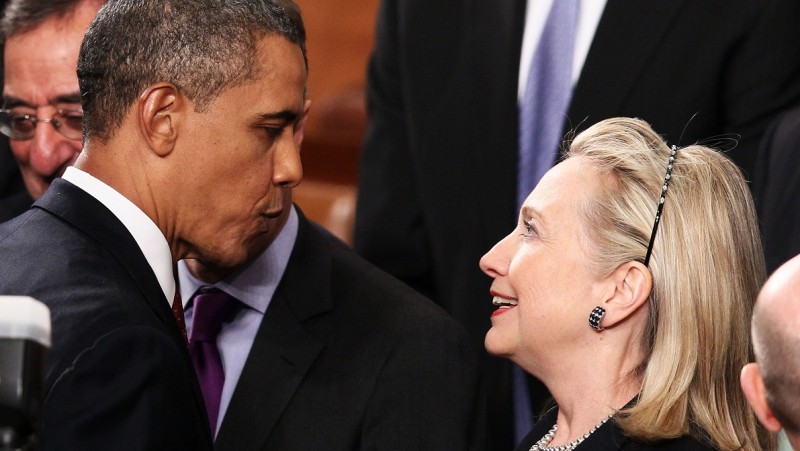 Barack Obama és Hillary Clinton (barack obama, hillary clinton, )