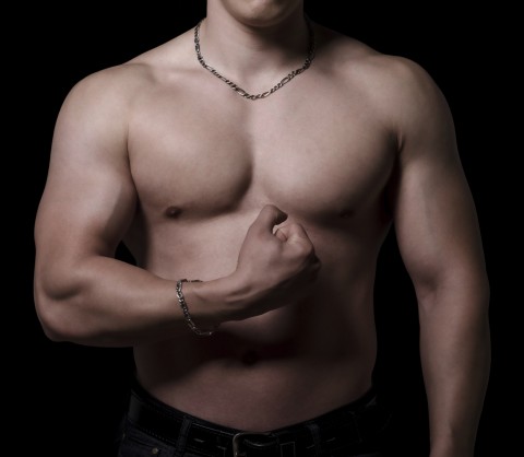 férfi mellkas (férfi, felsőtest,)