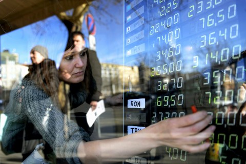 forint (forint, esett a forint, gyengült a forint, deviza, árfolyam, )