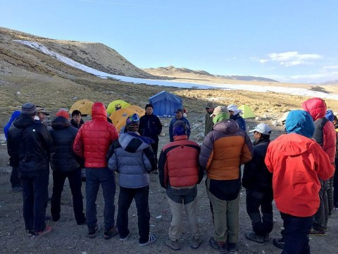 Hegymászók a Mount Everesten (Array)