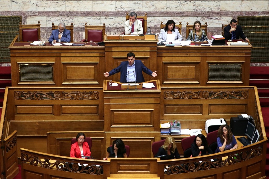 Alexis Ciprasz a görög parlamentben (Array)