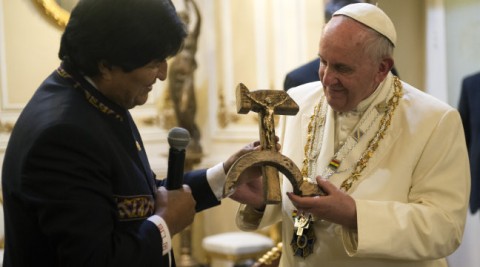 ferenc pápa, evo morales (Array)