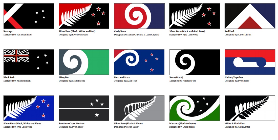új-zélandi zászlótervek (Array)