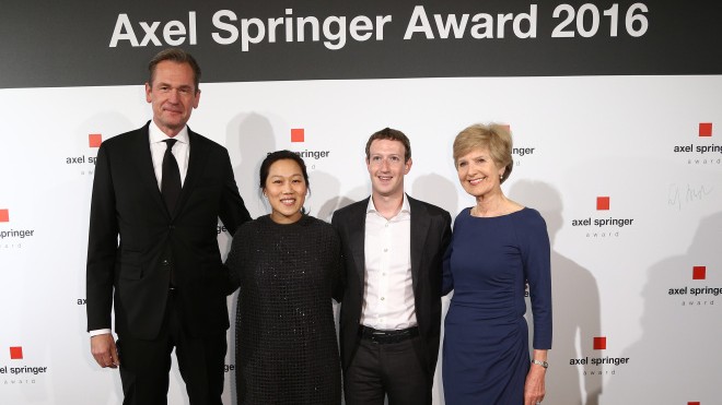 Axel Springer Award 2016 - Zuckerberg kapta a díjat